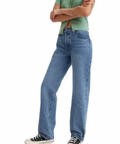 Levis 501 90er Jeans in Mittelblau
