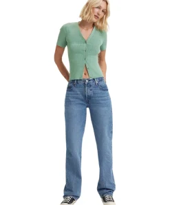 Levis 501 90er Jeans in Mittelblau