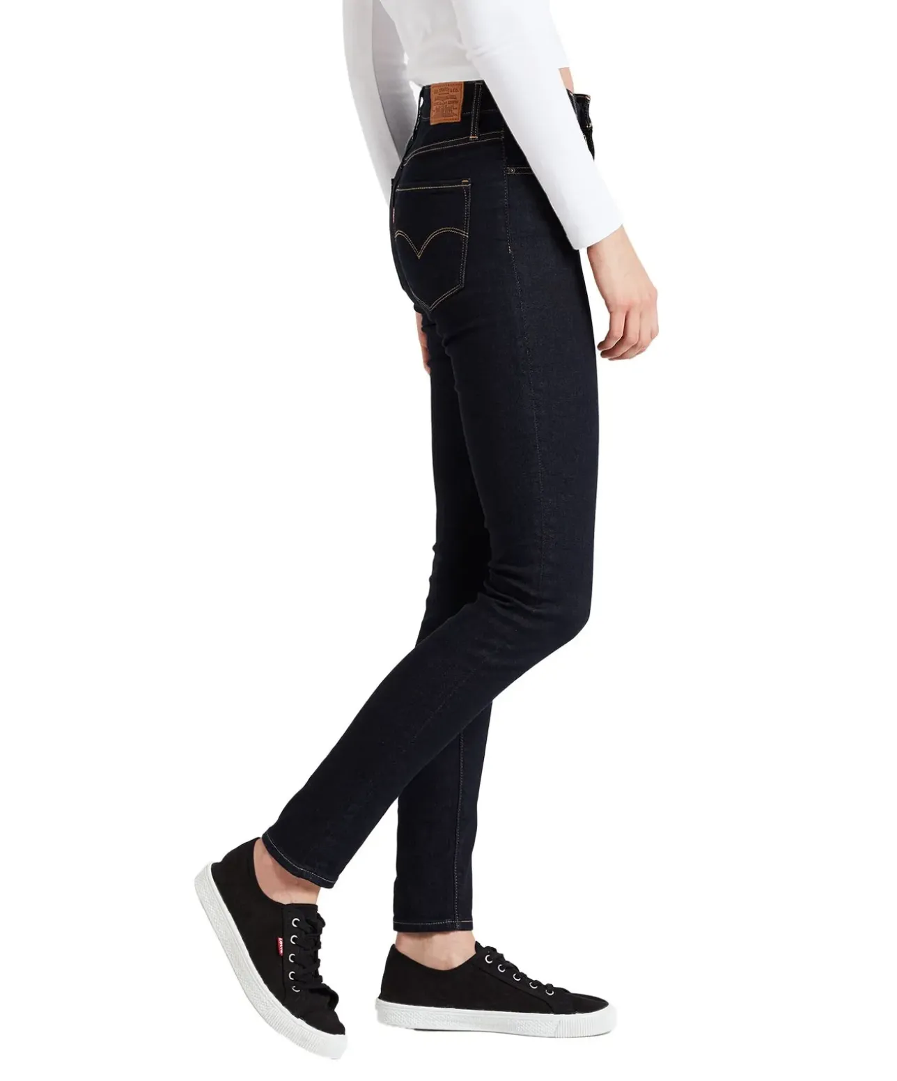 Levis 721 High Rise Skinny Jeans in Dark Denim