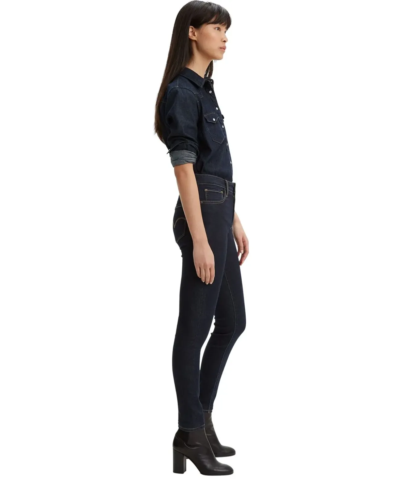 Levis 721 High Rise Skinny Jeans in Dark Denim