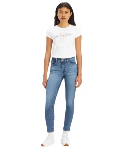 Levi's 711 Jeans Skinny in mittelblauer Waschung