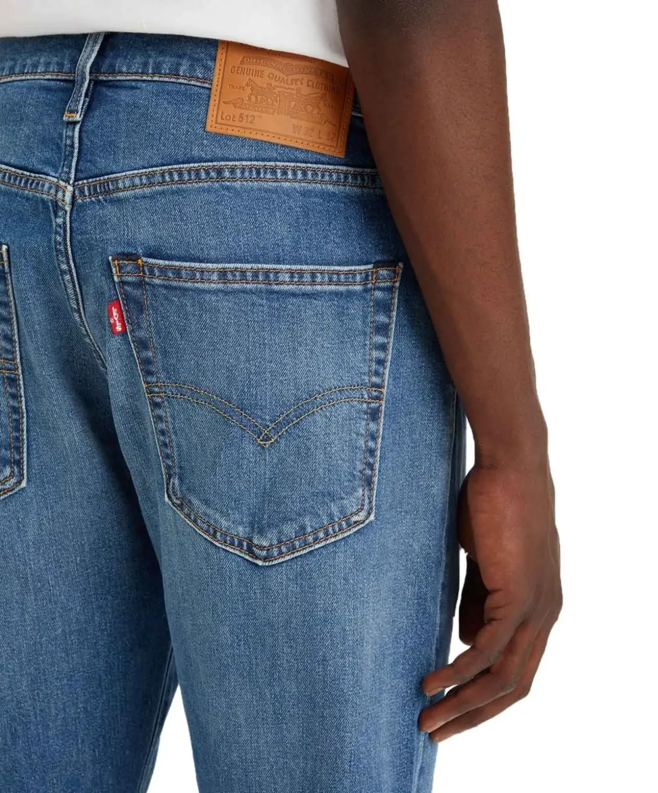Levis 512 Jeans Tapered Fit in blauem Indigo Worn In