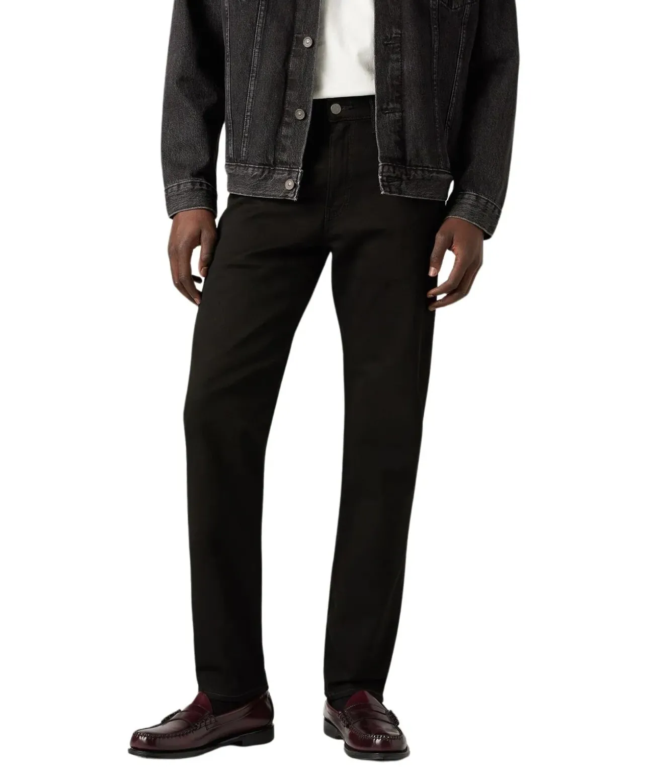 Levis 502 Jeans Tapered Fit in schwarzem Nightshine