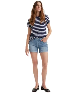 Levis 501 Shorts in blau mit Umschlag