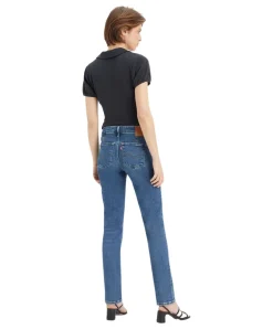 Levi's 712 Slim Jeans in blauer Blue Wave-Waschung