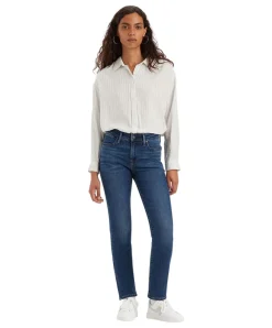 Levi's 712 Slim Jeans in Blue Wave Dark-Waschung