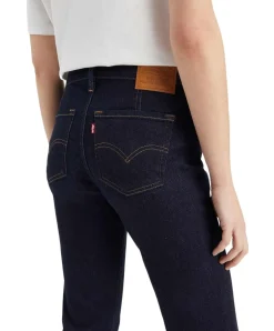 Levi's 712 Slim Jeans mit hohem Bund in Rinse-Waschung