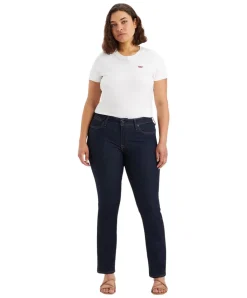 Levi's 712 Slim Jeans mit hohem Bund in Rinse-Waschung