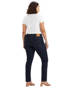 Levi's 712 Slim Jeans mit hohem Bund in Rinse-Waschung