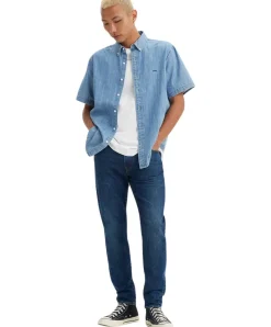 Levis 512 Slim Taper Jeans in blauer Stone-Waschung