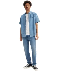 Levis 502 Taper Jeans in blauer A Step Ahead Wasschung