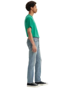 Levis 502 Taper Jeans in blauer Used-Optik
