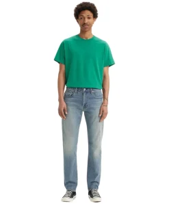 Levis 502 Taper Jeans in blauer Used-Optik