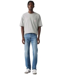 Levis 502 Taper Jeans in mittelblau mit Stretchkomfort