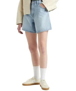 Levi's Baggy Shorts mit hohem Bund in Stonewash