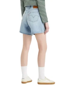 Levi's Baggy Shorts mit hohem Bund in Stonewash