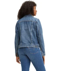Levis Damen Original Truckerjacke in mittelblauem Indigo