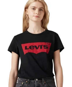 Levi's Damen T-Shirt The Perfect Tee in Black Graphic