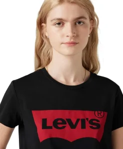 Levi's Damen T-Shirt The Perfect Tee in Black Graphic