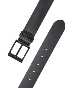 Levi's Gürtel Ashland aus glattem Rindsleder in Schwarz