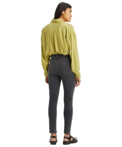 Levis High Waist Skinny Jeans 721 in schwarzem Clear Way