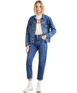 Levi's Jeans ⅞ Crop 501 in mittelblauer Orinda Troy Horse