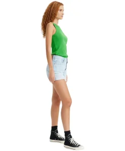 Levi's Jeans Shorts Long 501 in hellblau und hohem Bund