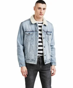 Levi's Jeansjacke mit Fell in hellblauem Stonebridge