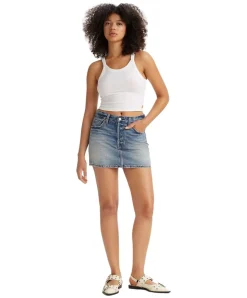 Levis Jeansrock Icon aus Baumwolle in Mittelblau