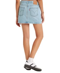 Levis Jeansrock Icon mit Destroyed Saum in Stonewash