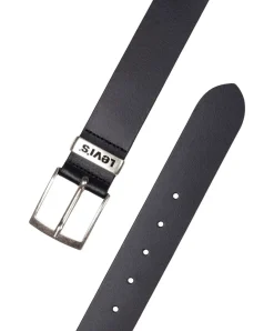 Levi's New Ashland - Schwarzer Gürtel aus Rindsleder