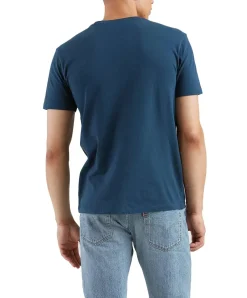 Levis Original Tee - blaues Basics Shirts aus Baumwolljersey
