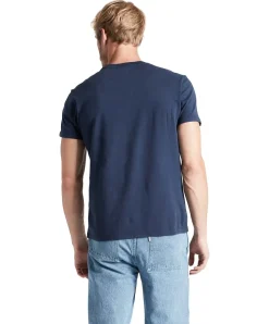Levis Original Tee - blaues Basics Shirts aus Baumwolljersey