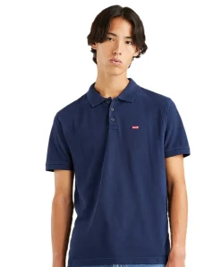 Levi's Poloshirt Housemark in blau mit dezentem Logo