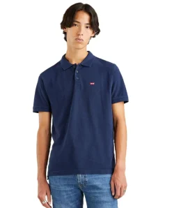 Levi's Poloshirt Housemark in blau mit dezentem Logo