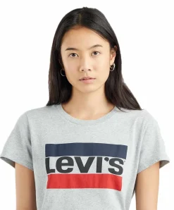 Levi's T-Shirt Perfect Tee mit Batwing- Logo in Grau