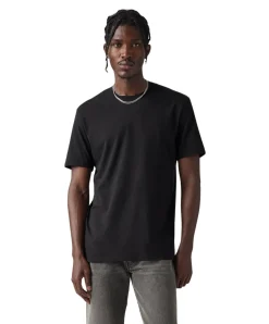 Levis T-Shirt Slim Crewneck 2er Pack in Schwarz