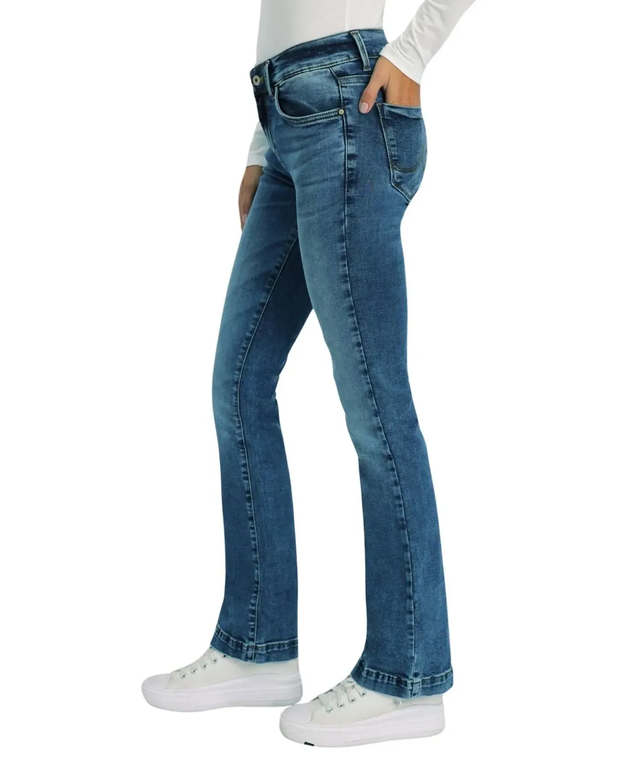 LTB Fallon Jeans in Mittelblau mit mittelhohem Bund
