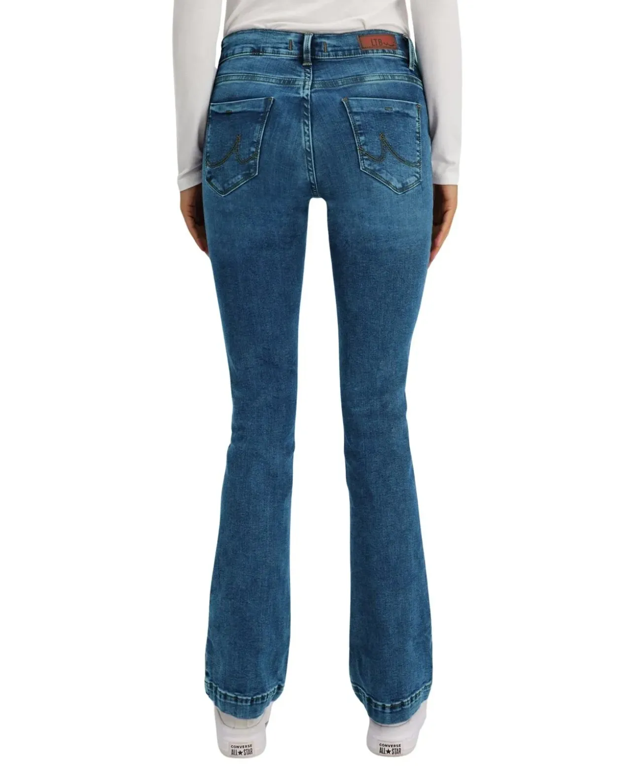 LTB Fallon Jeans in Mittelblau mit mittelhohem Bund