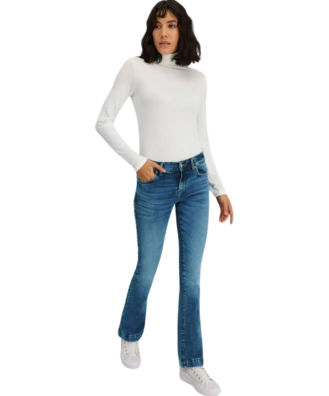 LTB Fallon Jeans in Mittelblau mit mittelhohem Bund