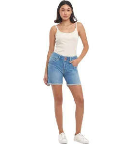 LTB Jeans Shorts Rosina in blau mit Doppelknopf-Verschluss