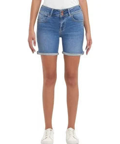 LTB Jeans Shorts Rosina mit Doppelknopf-Verschluss in Mittelblau