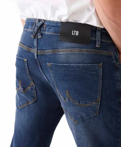 LTB Jeans Slim Fit Joshua mit Low Rise in dunklem Hercules