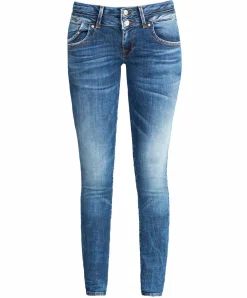 LTB Julita X - Hautenge Jeans in mittelblauer Used Look
