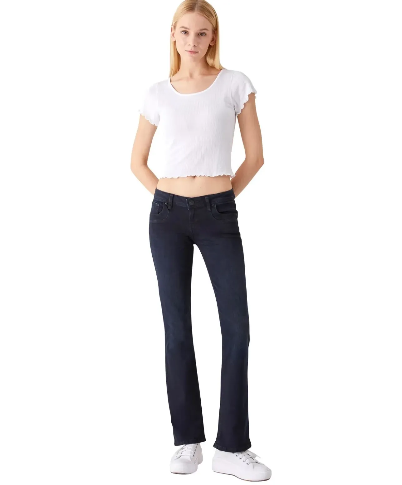 LTB Valerie - Bootcut Jeans aus dunkelblauem Denim