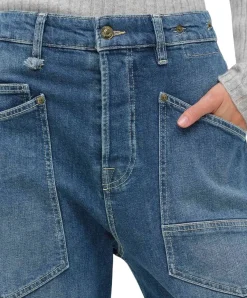 MAC Baggy Jeans in Blau mit Straight Leg