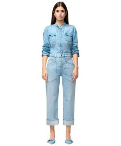 MAC Baggy Straight Jeans in Hellblauer Waschung