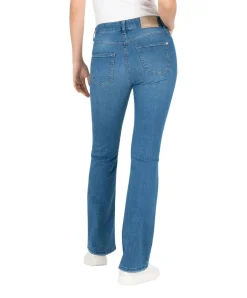 MAC Boot Fringe Jeans in blauer Vintage-Waschung