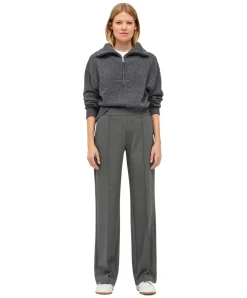 MAC Chiara Smart Hose in grauer Woll-Optik