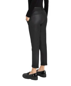 MAC Chino Turn Up Hose in authentischer Leder-Optik